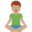 man in lotus position, medium skin tone